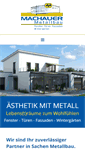 Mobile Screenshot of metallbau-machauer.de